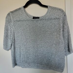 Topshop Metallic Gray Women's Sweater
